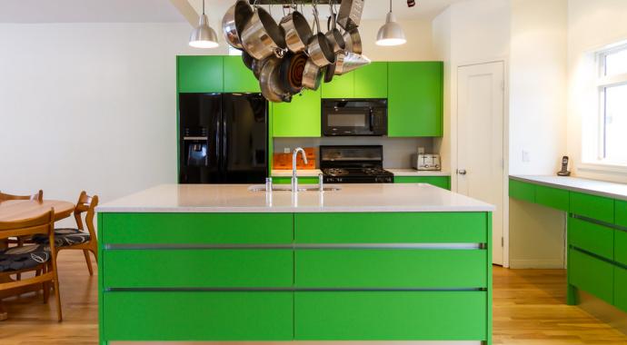 non-toxic muebles cuisine aluminium en un vert audacieux et incroyable