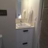 bathroom vanity custom built 2 drawers white aluminum design by IMDesign