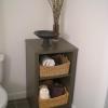 dark brown warm aluminum vanity in spa bathroom pender island victoria bc