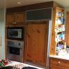before pictures of old wood cabinets