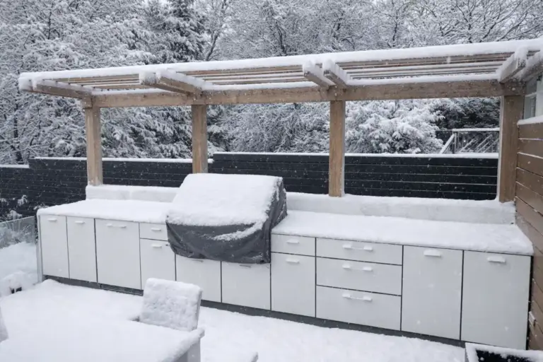 Snowy Outdoor Kitchen